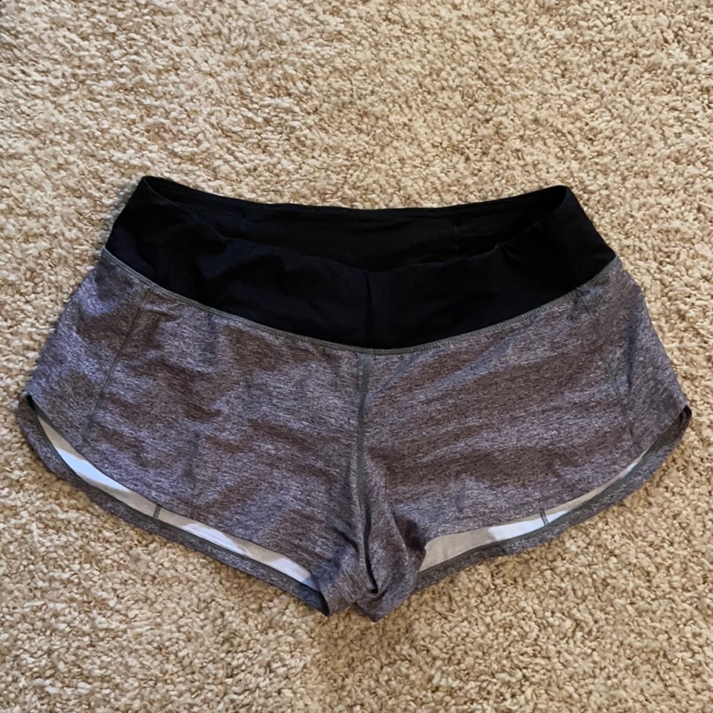 Grey Lululemon Speed Up Shorts Size 8